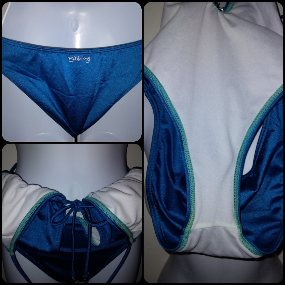 EUC Metallic Blue Billabong One Piece Cutout Swimsuit 🩱 - Picture 7 of 9